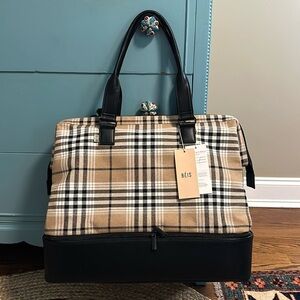 Beis Weekender plaid.  Limited edition.